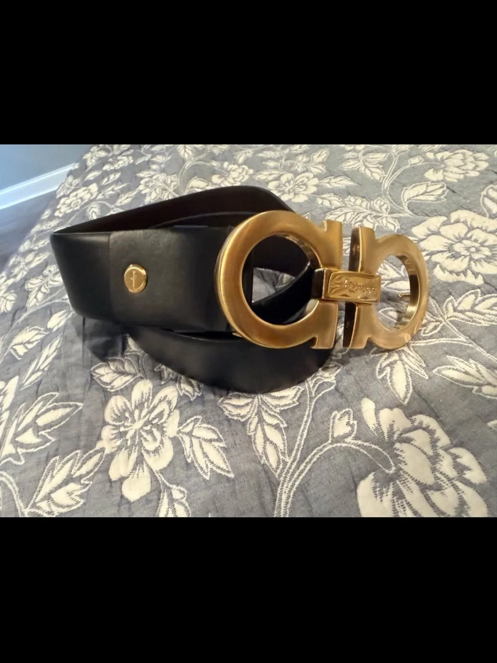 Salvatore Ferragamo Gold Double Gancini Belt Buckle